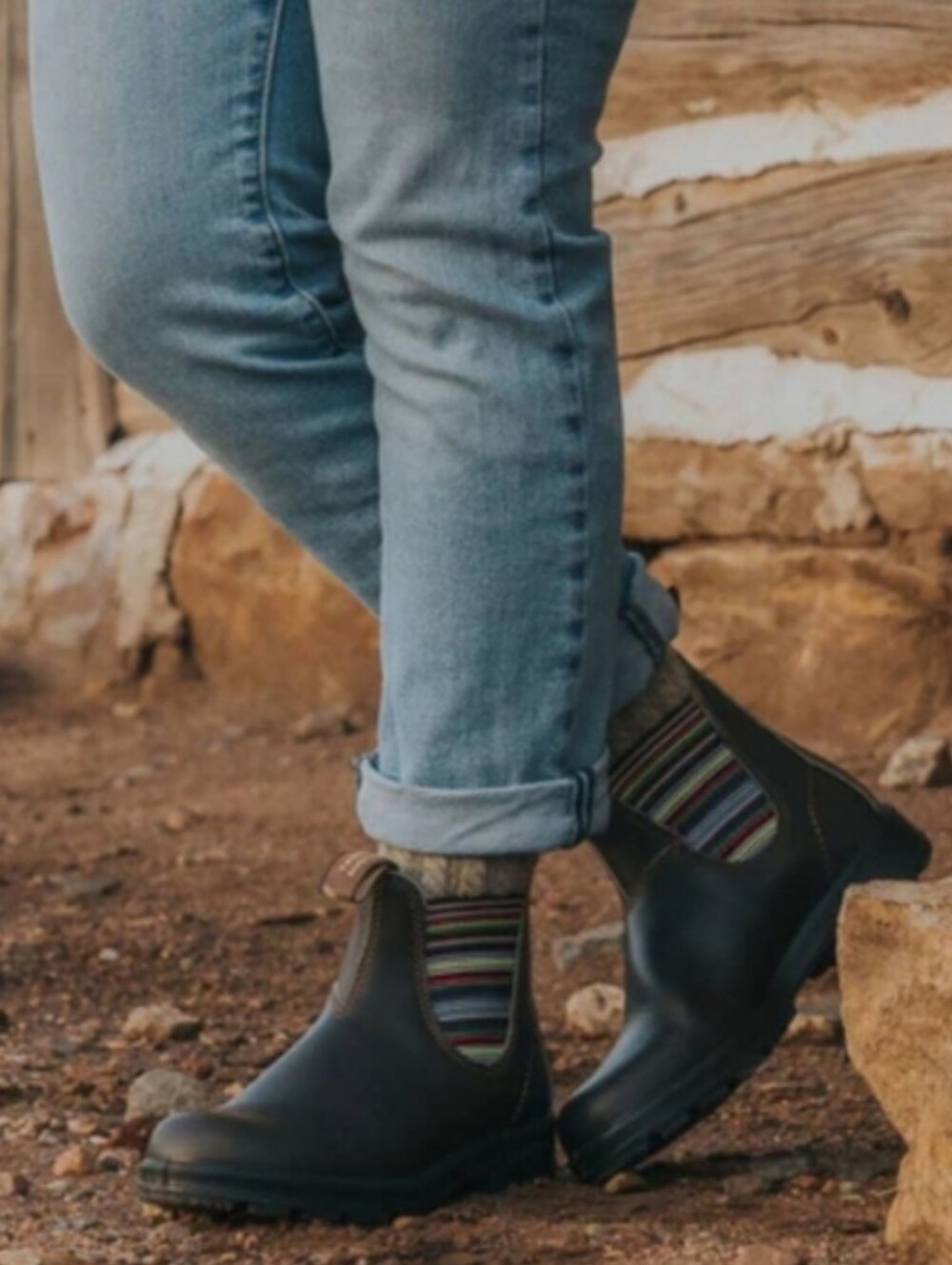 Blundstone Striped Chelsea Boot AU/UK Sz 7 = US Women's Size 10